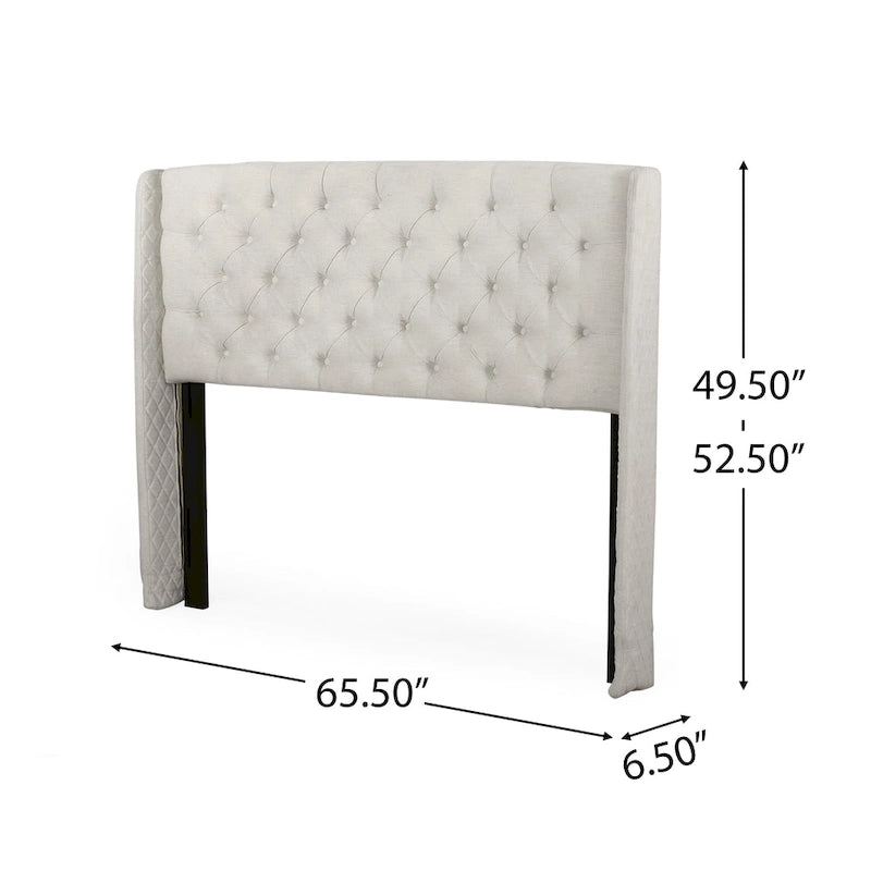 Tête de lit capitonnée Christopher Knight Home Perryman Queen Wingback Design luxueux