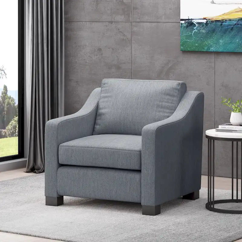 Fauteuil de club rembourré contemporain Halevy par Christopher Knight Home