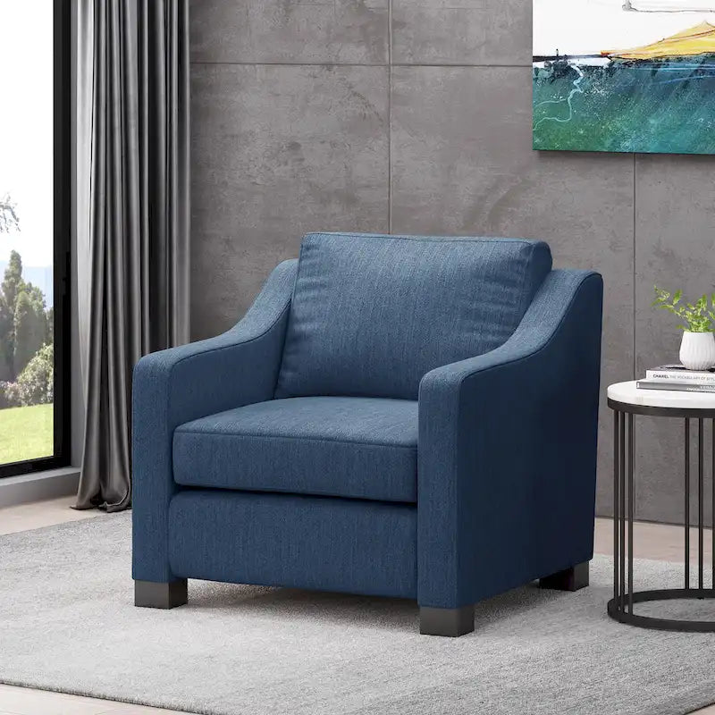 Fauteuil de club rembourré contemporain Halevy par Christopher Knight Home
