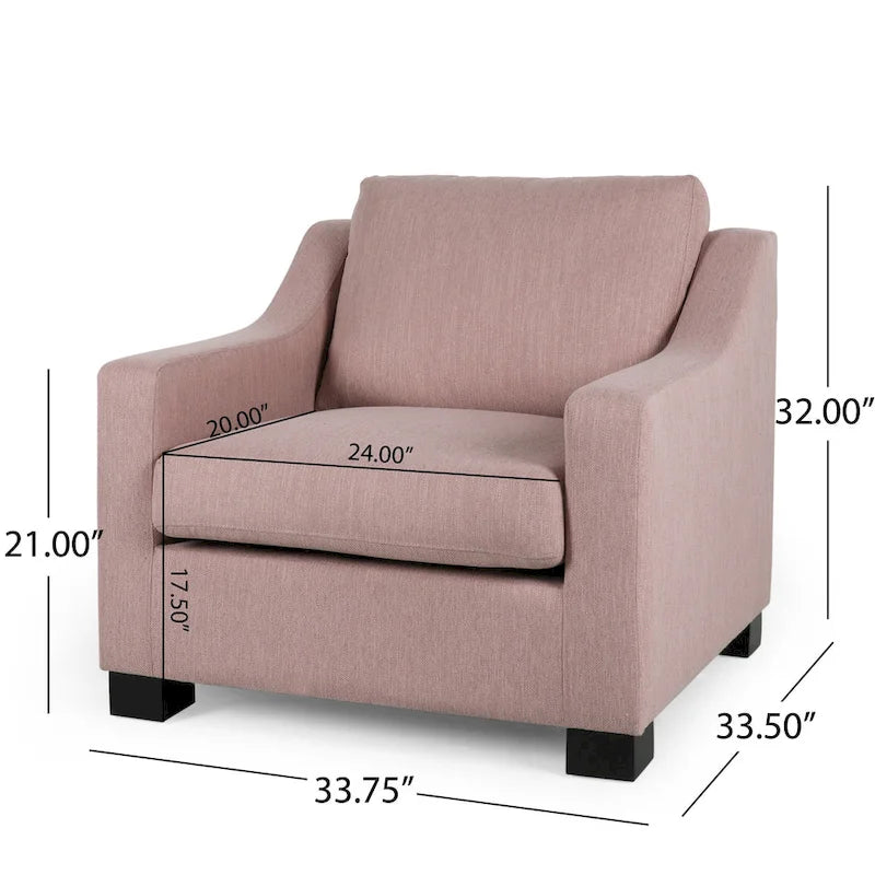 Fauteuil de club rembourré contemporain Halevy par Christopher Knight Home