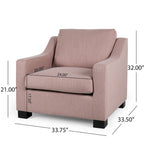 Fauteuil de club rembourré contemporain Halevy par Christopher Knight Home