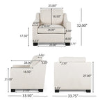 Fauteuil de club rembourré contemporain Halevy par Christopher Knight Home