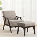 Fauteuil et ottoman HUIMO Mid-century, ensemble de fauteuils rembourrés pour le salon ou la chambre à coucher