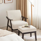 Fauteuil et ottoman HUIMO Mid-century, ensemble de fauteuils rembourrés pour le salon ou la chambre à coucher