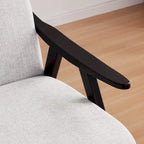 Fauteuil et ottoman HUIMO Mid-century, ensemble de fauteuils rembourrés pour le salon ou la chambre à coucher