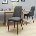 Chaise de salle à manger en tissu Sabina Mid-Century (Lot de 2) par Christopher Knight Home