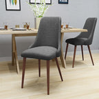 Chaise de salle à manger en tissu Sabina Mid-Century (Lot de 2) par Christopher Knight Home