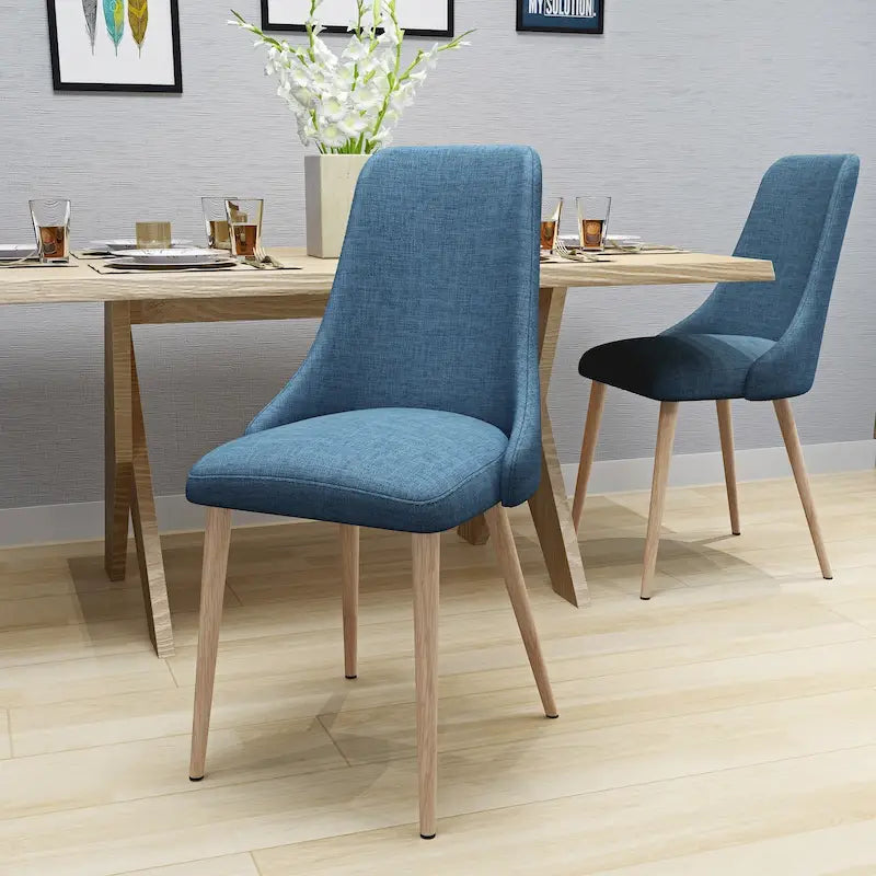 Chaise de salle à manger en tissu Sabina Mid-Century (Lot de 2) par Christopher Knight Home