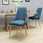 Chaise de salle à manger en tissu Sabina Mid-Century (Lot de 2) par Christopher Knight Home