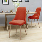 Chaise de salle à manger en tissu Sabina Mid-Century (Lot de 2) par Christopher Knight Home
