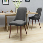 Chaise de salle à manger en tissu Sabina Mid-Century (Lot de 2) par Christopher Knight Home