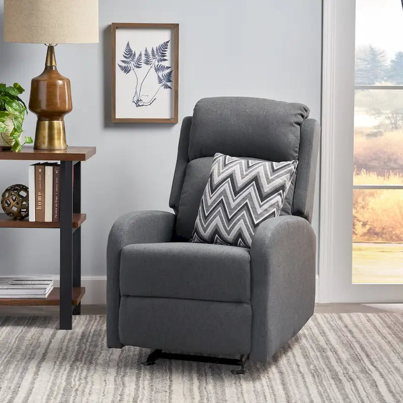 Fauteuil inclinable à bascule en tissu Alouette par Christopher Knight Home