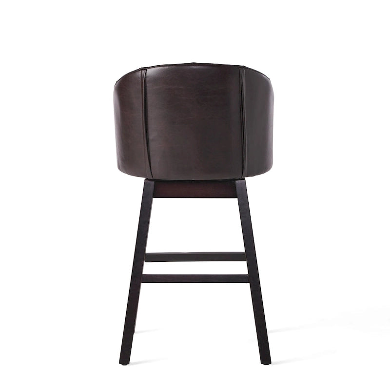 Tabourets de bar pivotants capitonnés contemporains Ogden avec garniture cloutée (Lot de 2) par Christopher Knight Home
