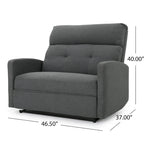 Fauteuil inclinable 2 places Halima Fabric de Christopher Knight Home