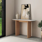 Console en marbre avec base cannelée