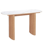 Console en marbre avec base cannelée