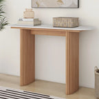 Console en marbre avec base cannelée