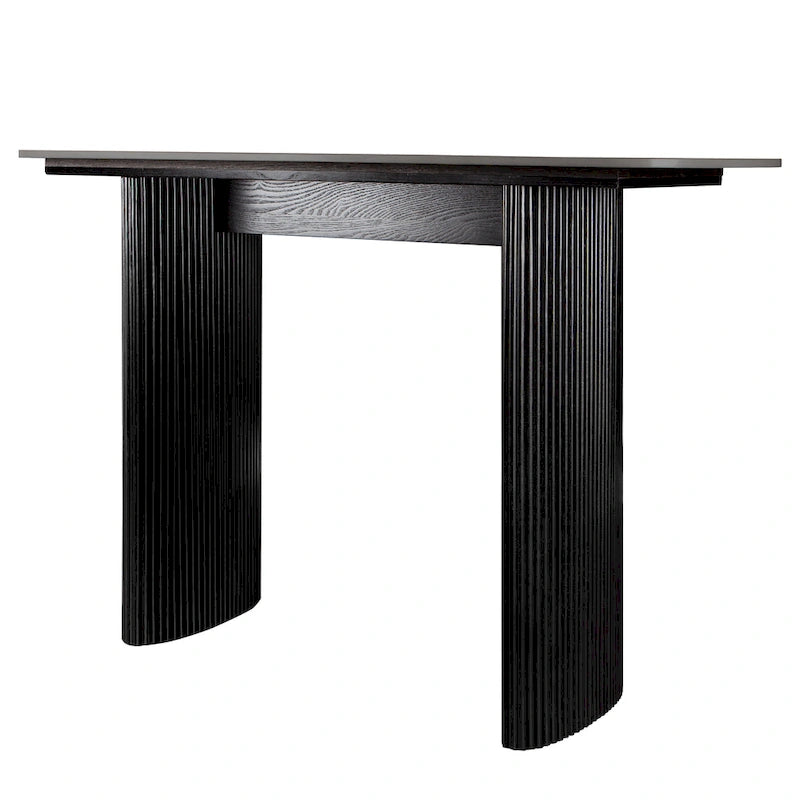 Console en marbre avec base cannelée