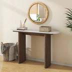 Console en marbre avec base cannelée