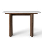 Console en marbre avec base cannelée