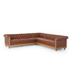 Canapé d'angle capitonné 7 places Castalia Chesterfield de Christopher Knight Home - 114,00 L x 70,00 l x 31,50 H
