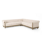 Canapé d'angle capitonné 7 places Castalia Chesterfield de Christopher Knight Home - 114,00 L x 70,00 l x 31,50 H