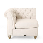 Canapé d'angle capitonné 7 places Castalia Chesterfield de Christopher Knight Home - 114,00 L x 70,00 l x 31,50 H
