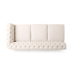 Canapé d'angle capitonné 7 places Castalia Chesterfield de Christopher Knight Home - 114,00 L x 70,00 l x 31,50 H