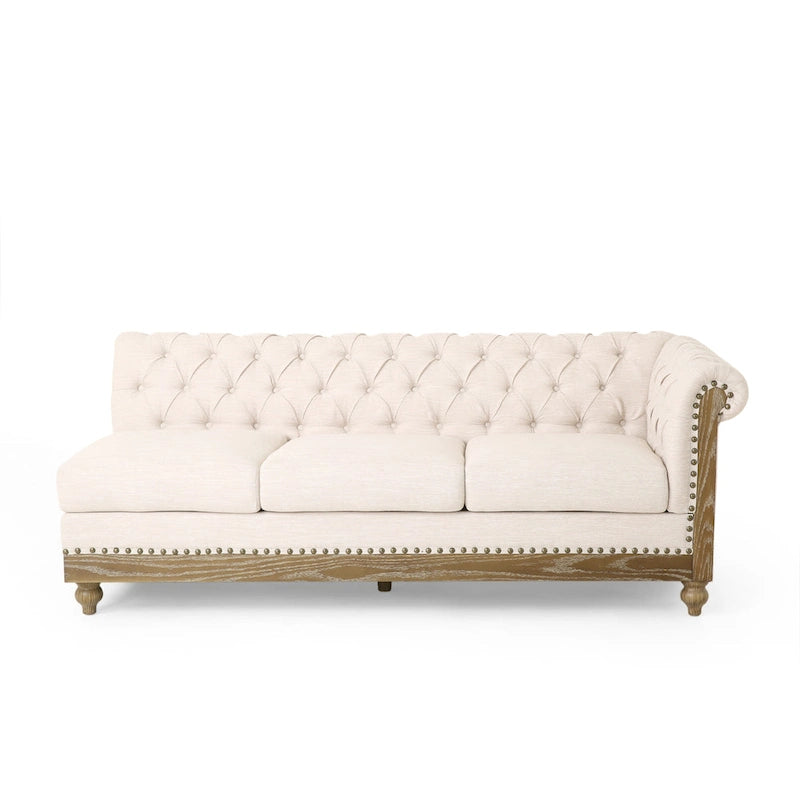 Canapé d'angle capitonné 7 places Castalia Chesterfield de Christopher Knight Home - 114,00 L x 70,00 l x 31,50 H