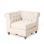 Canapé d'angle capitonné 7 places Castalia Chesterfield de Christopher Knight Home - 114,00 L x 70,00 l x 31,50 H