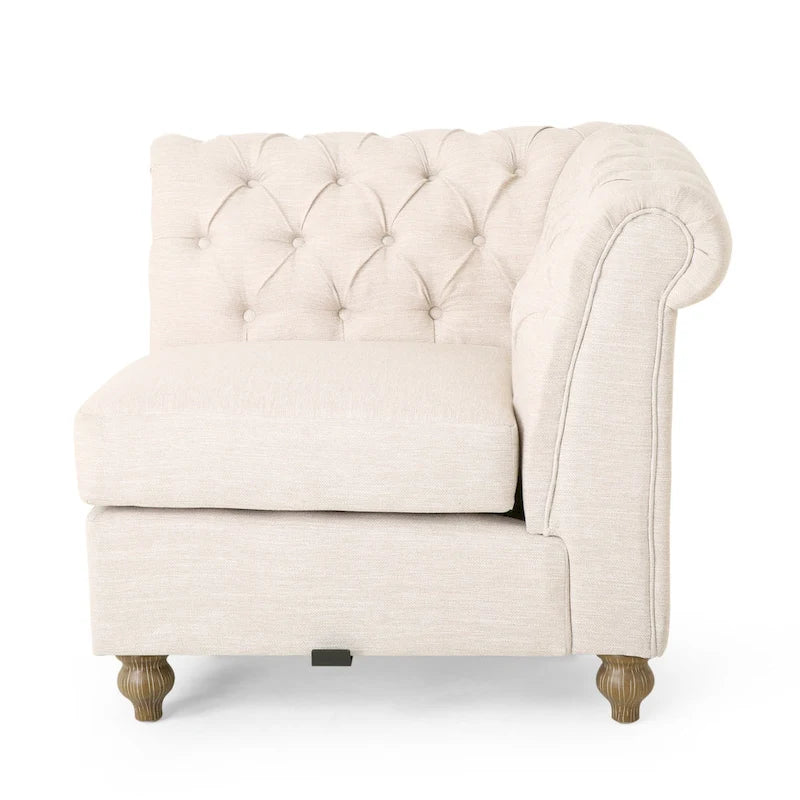Canapé d'angle capitonné 7 places Castalia Chesterfield de Christopher Knight Home - 114,00 L x 70,00 l x 31,50 H