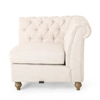 Canapé d'angle capitonné 7 places Castalia Chesterfield de Christopher Knight Home - 114,00 L x 70,00 l x 31,50 H