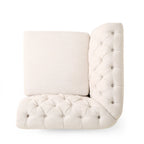 Canapé d'angle capitonné 7 places Castalia Chesterfield de Christopher Knight Home - 114,00 L x 70,00 l x 31,50 H