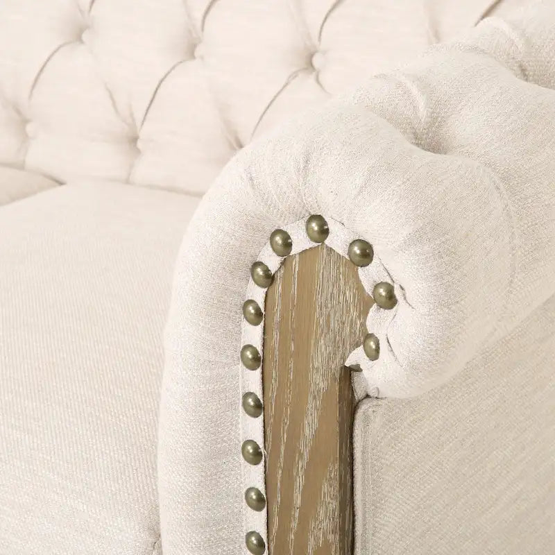 Canapé d'angle capitonné 7 places Castalia Chesterfield de Christopher Knight Home - 114,00 L x 70,00 l x 31,50 H