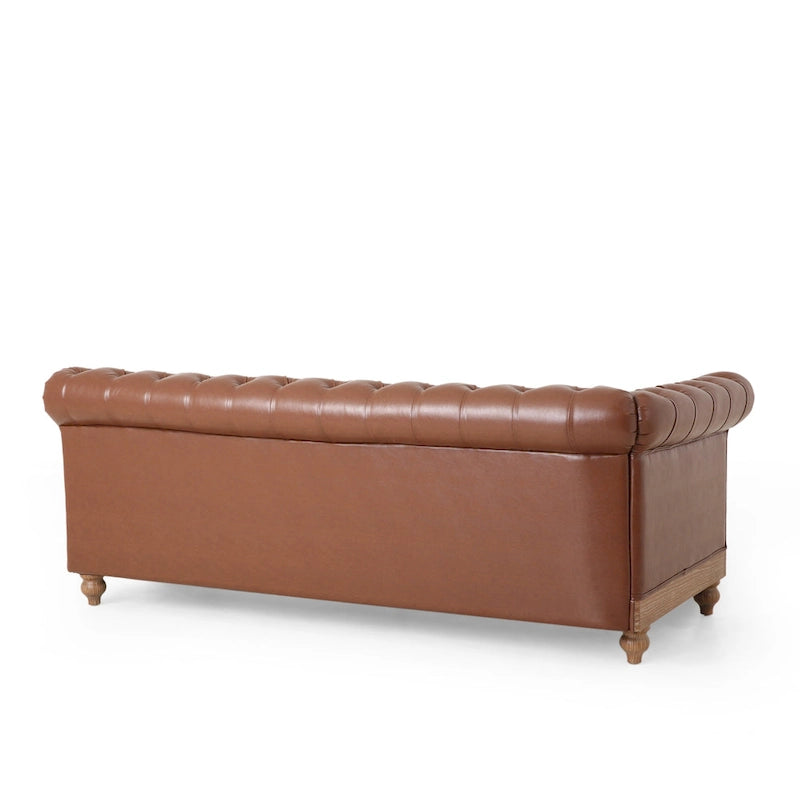 Canapé d'angle capitonné 7 places Castalia Chesterfield de Christopher Knight Home - 114,00 L x 70,00 l x 31,50 H
