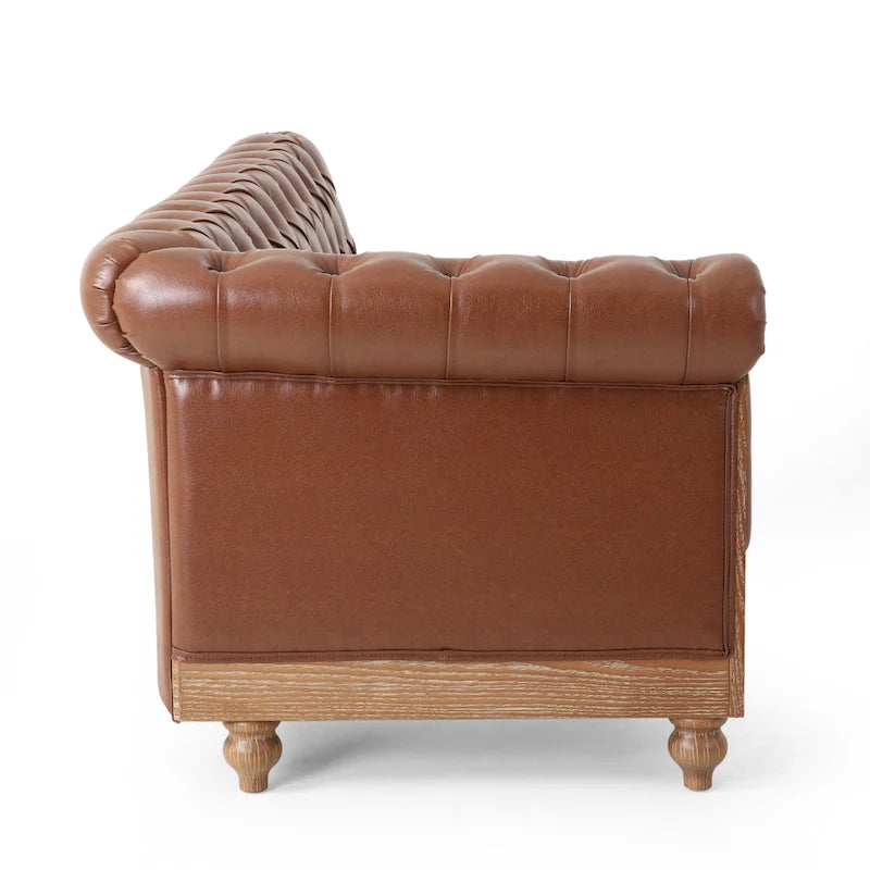 Canapé d'angle capitonné 7 places Castalia Chesterfield de Christopher Knight Home - 114,00 L x 70,00 l x 31,50 H