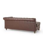 Canapé d'angle capitonné 7 places Castalia Chesterfield de Christopher Knight Home - 114,00 L x 70,00 l x 31,50 H