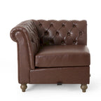 Canapé d'angle capitonné 7 places Castalia Chesterfield de Christopher Knight Home - 114,00 L x 70,00 l x 31,50 H
