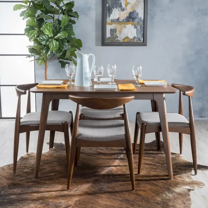 Ensemble de salle à manger 5 pièces Mid-century Francie par Christopher Knight Home