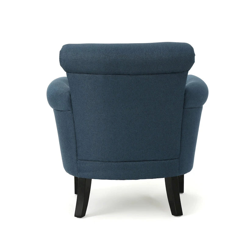 Fauteuil de club contemporain à accoudoirs roulés Brice avec garniture de clous décoratifs par Christopher Knight Home