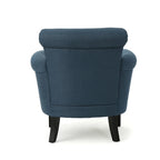Fauteuil de club contemporain à accoudoirs roulés Brice avec garniture de clous décoratifs par Christopher Knight Home