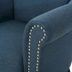 Fauteuil de club contemporain à accoudoirs roulés Brice avec garniture de clous décoratifs par Christopher Knight Home