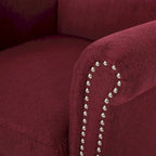 Fauteuil de club contemporain à accoudoirs roulés Brice avec garniture de clous décoratifs par Christopher Knight Home