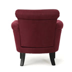 Fauteuil de club contemporain à accoudoirs roulés Brice avec garniture de clous décoratifs par Christopher Knight Home
