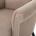 Fauteuil de club contemporain à accoudoirs roulés Brice avec garniture de clous décoratifs par Christopher Knight Home