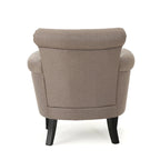 Fauteuil de club contemporain à accoudoirs roulés Brice avec garniture de clous décoratifs par Christopher Knight Home