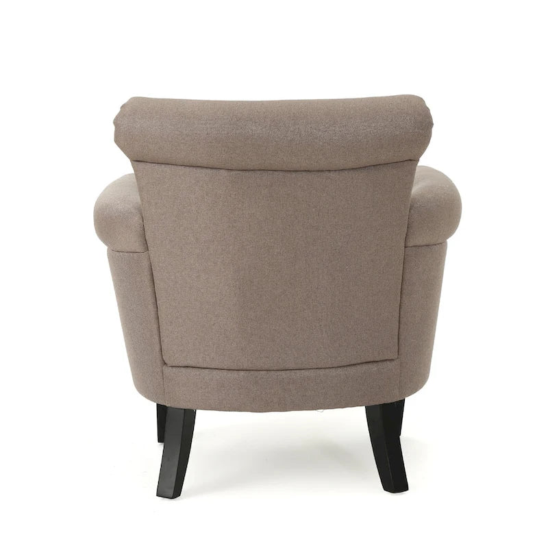 Fauteuil de club contemporain à accoudoirs roulés Brice avec garniture de clous décoratifs par Christopher Knight Home