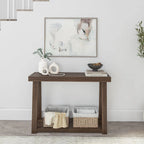 Console classique à plateau et poutres avec étagère - 46