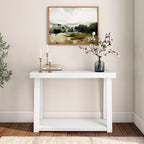 Console classique à plateau et poutres avec étagère - 46