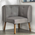 Chaise d'angle simple en bois et tissu Playmate